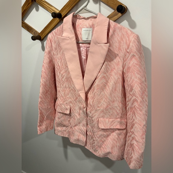 Sandro PARIS Pink jacquard blazer - Picture 6 of 13